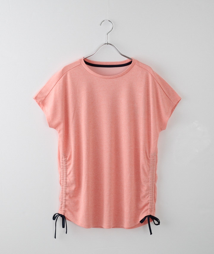 シャーリング裾紐半袖