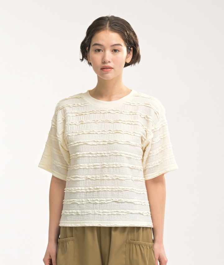 フリルジャガードＴシャツ