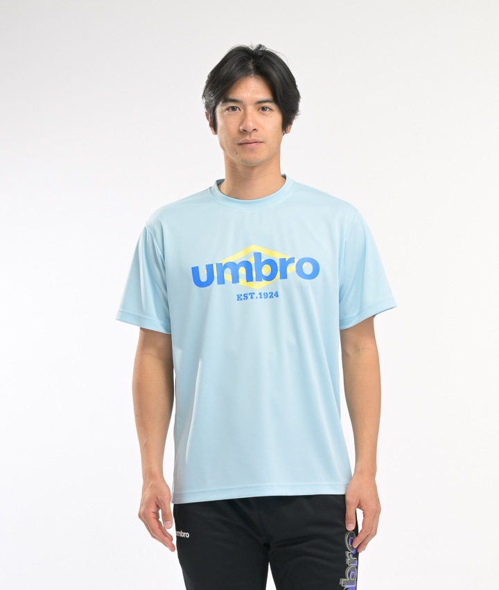【ｕｍｂｒｏ】（吸汗速乾・ＵＶ対策）ロゴメッシュＴシャツ