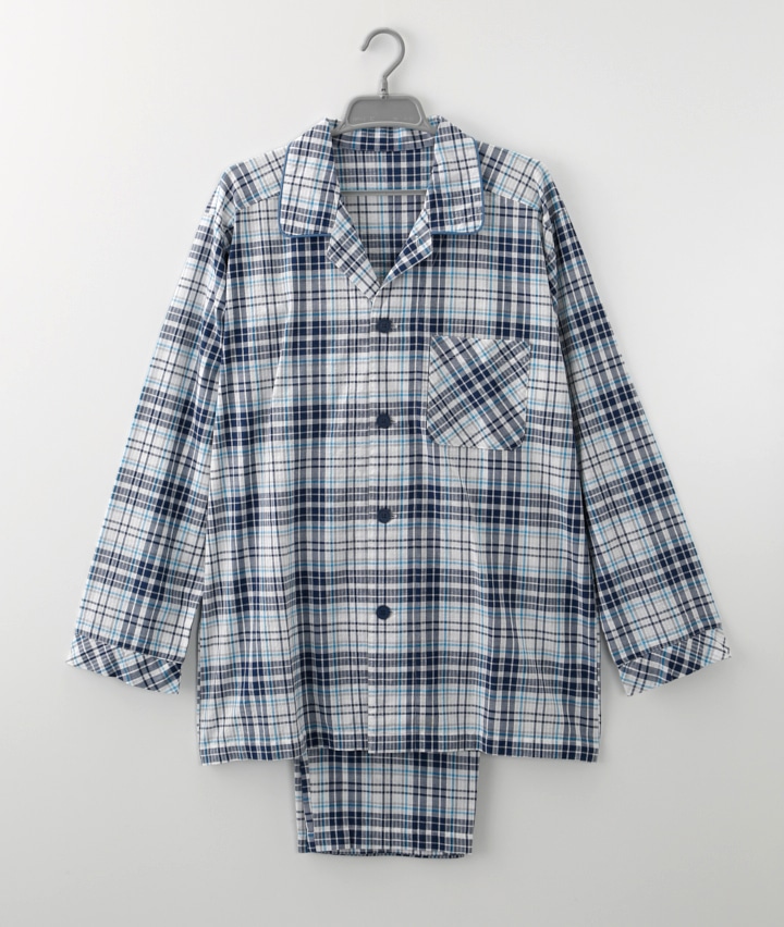 【こだわりパジャマ】（綿１００％）パースチェック