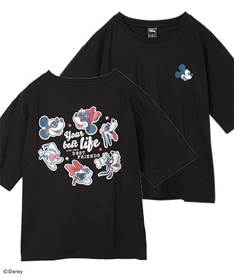 【Ｄｉｓｎｅｙ】（ミッキー＆フレンズ）バックプリントＴシャツ