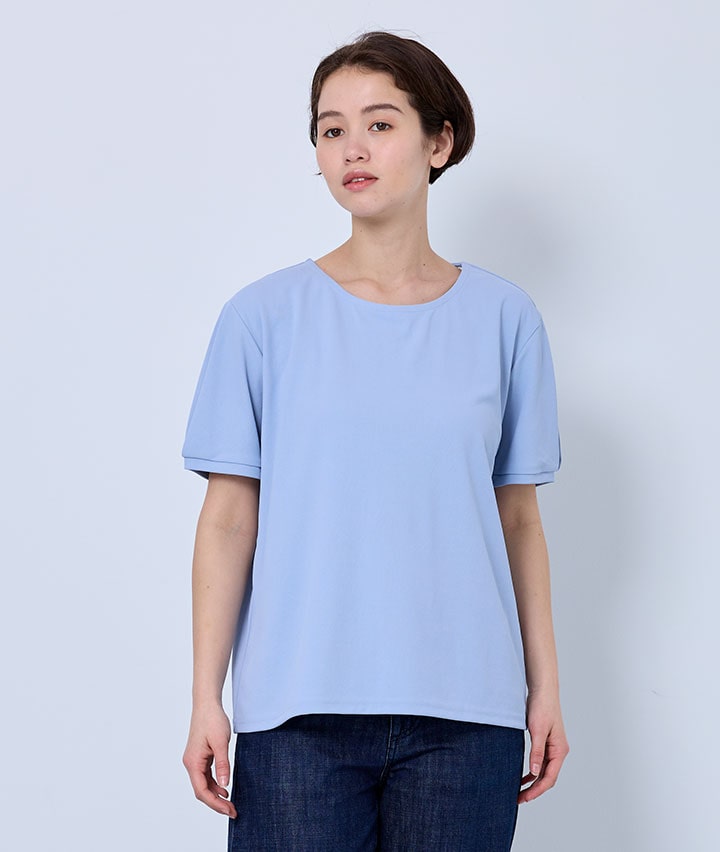 【ＳＵＮＮＹ　ＢＬＯＣＫ】（ＤＲＹ・ＵＶカット・遮熱）パフスリーブ半袖Ｔシャツ