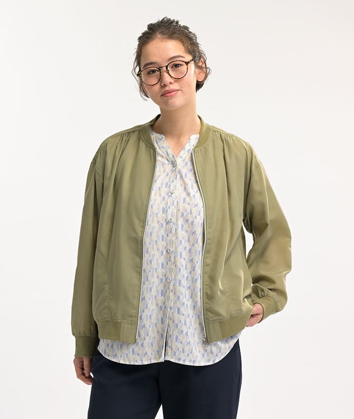 長袖シアーブルゾン