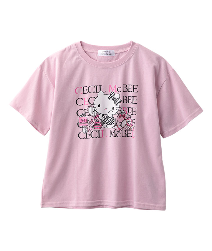 【ＣＥＣＩＬ ＭｃＢｅｅ＆サンリオ】（ハローキティ）女児半袖Ｔシャツ