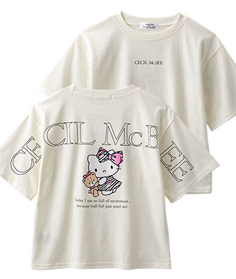 【ＣＥＣＩＬ ＭｃＢｅｅ＆サンリオ】（ハローキティ）女児半袖Ｔシャツ
