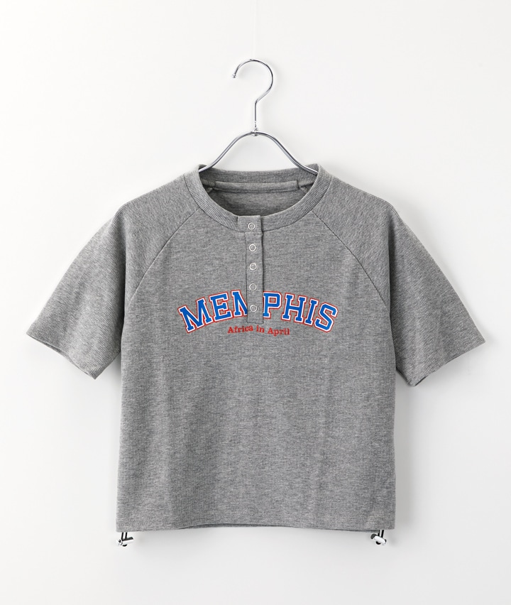 ヘンリーネックロゴＴシャツ