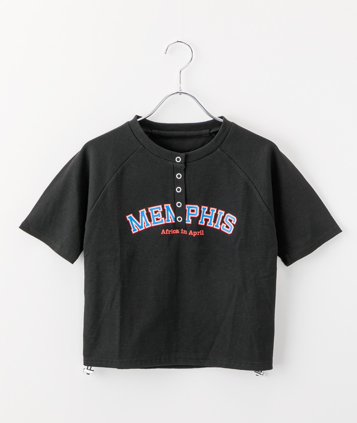 ヘンリーネックロゴＴシャツ