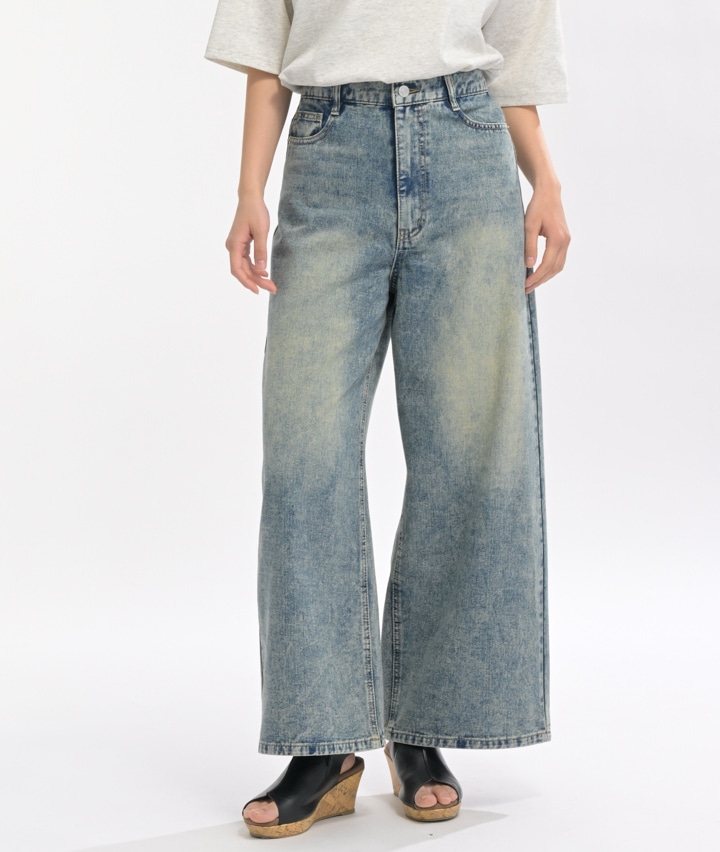 ＜トレンドスタイル＞デニムバギーパンツ