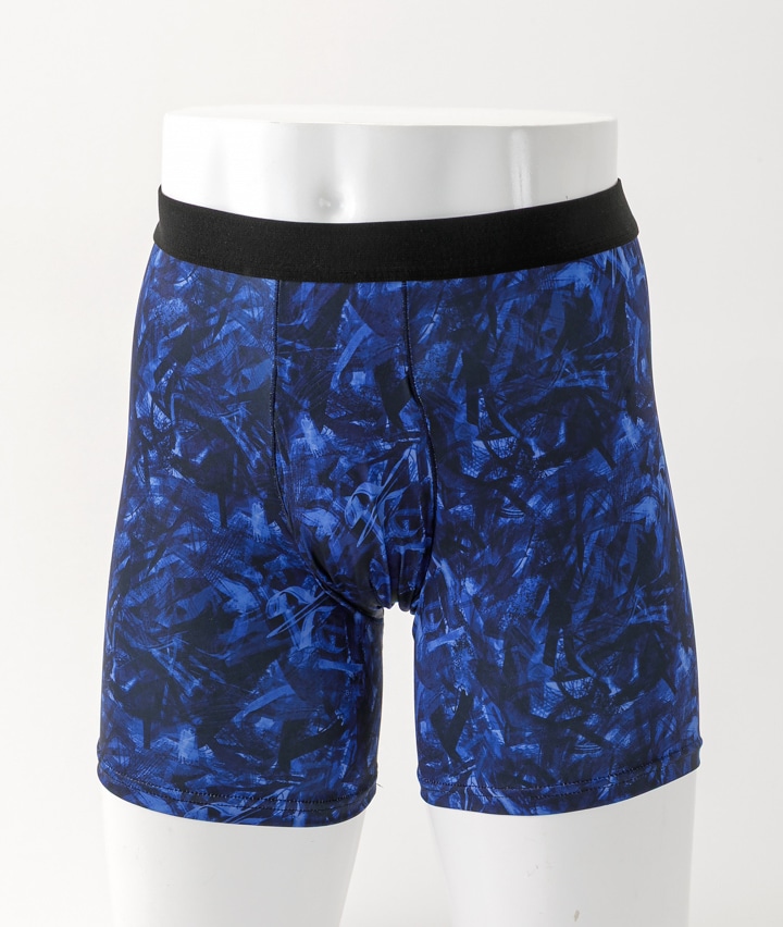 【男の身だしなみ　ちょい漏れ対策】（吸水性）（抗菌防臭）（ストレッチ）（３分丈）（前開き）ロングボクサーブリーフ