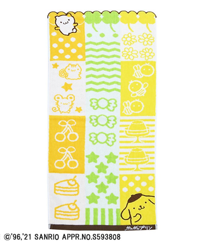 【サンリオキャラクターズ】（ポムポムプリン）シャンブルプリン フェイスタオル