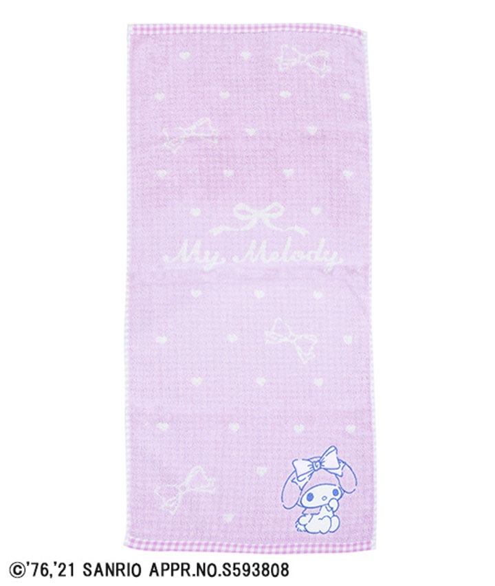 【サンリオキャラクターズ】（マイメロディ）キュートリボン フェイスタオル
