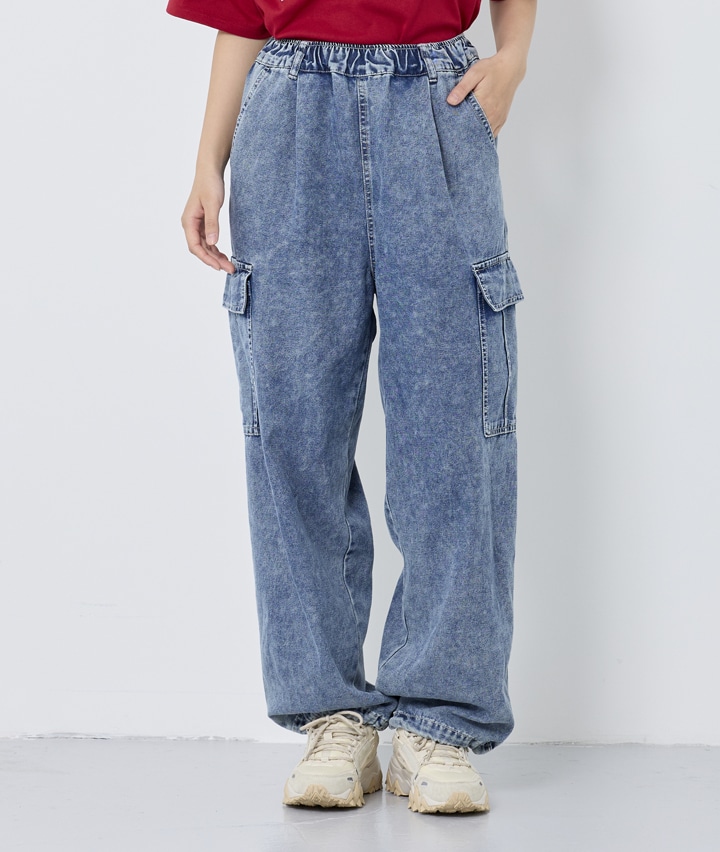 おばけ刺しゅうデニムパンツ