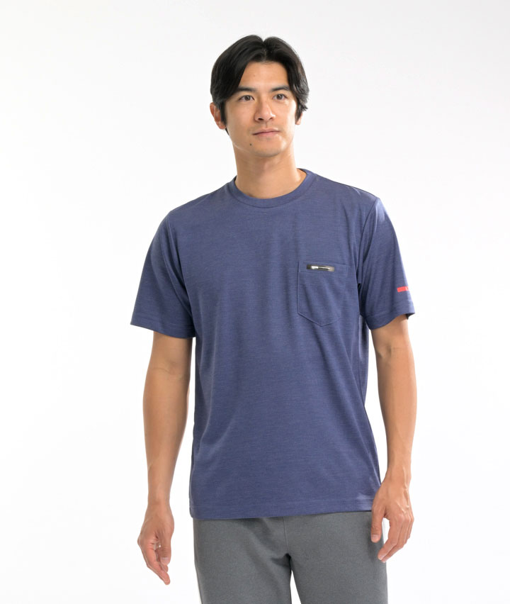 【Ｋ・ＳＷＩＳＳ】デニム調ジャージＴシャツ