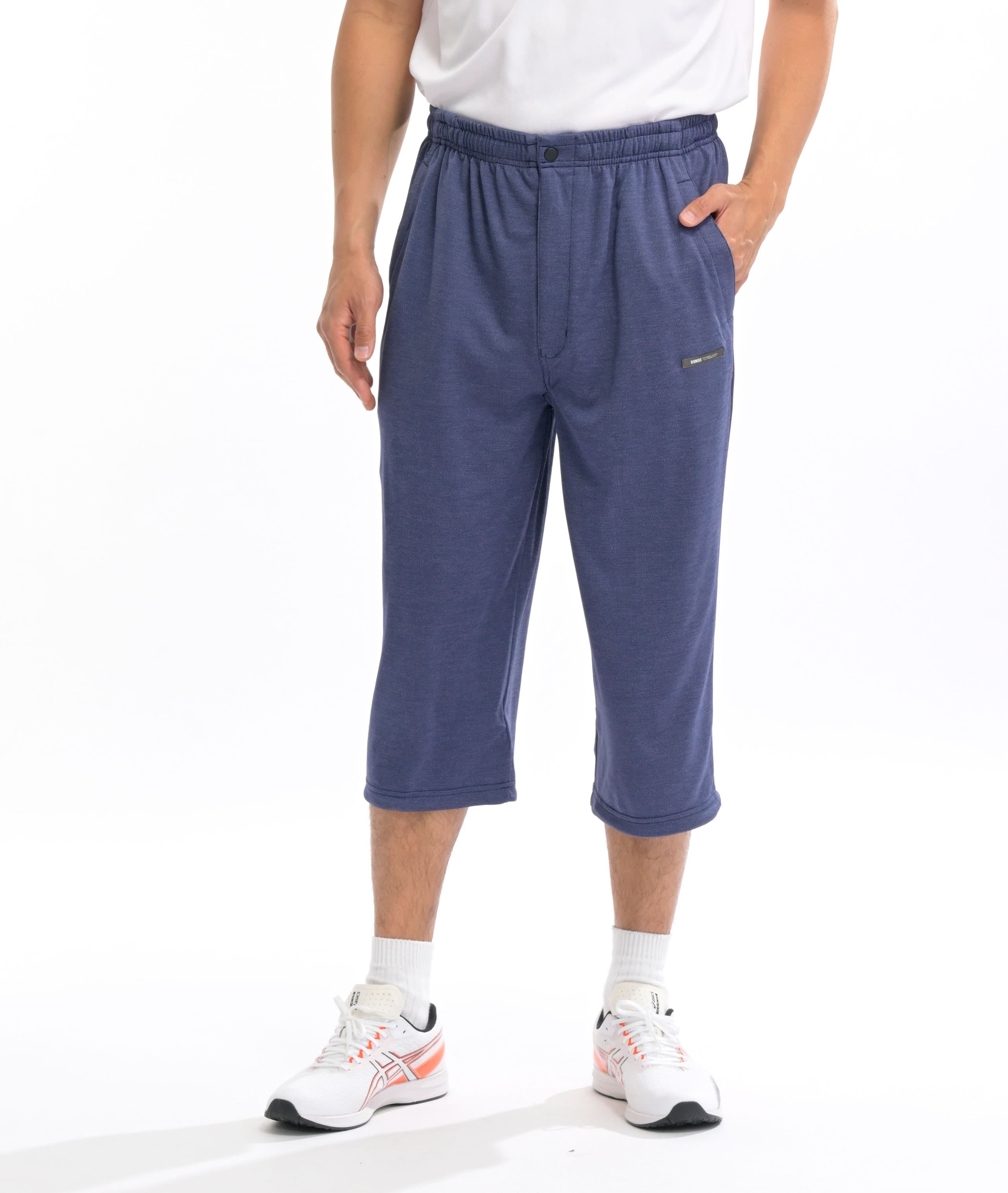 【Ｋ・ＳＷＩＳＳ】デニム調ジャージ七分丈パンツ