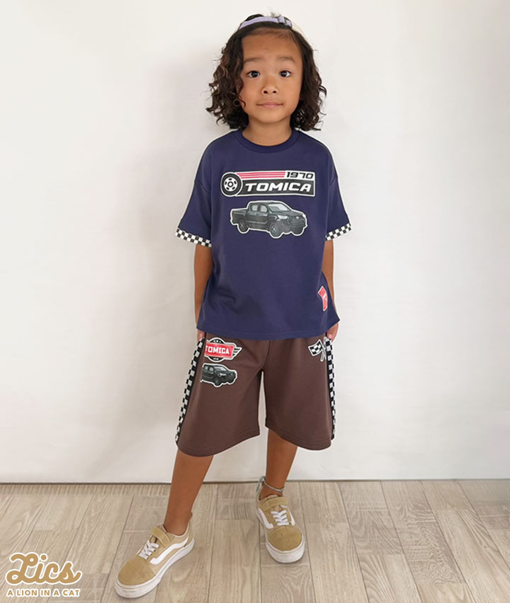 【ＬＩＣＳ】【ＴＯＭＩＣＡ】トミカ車ミニ裏毛ハーフパンツ