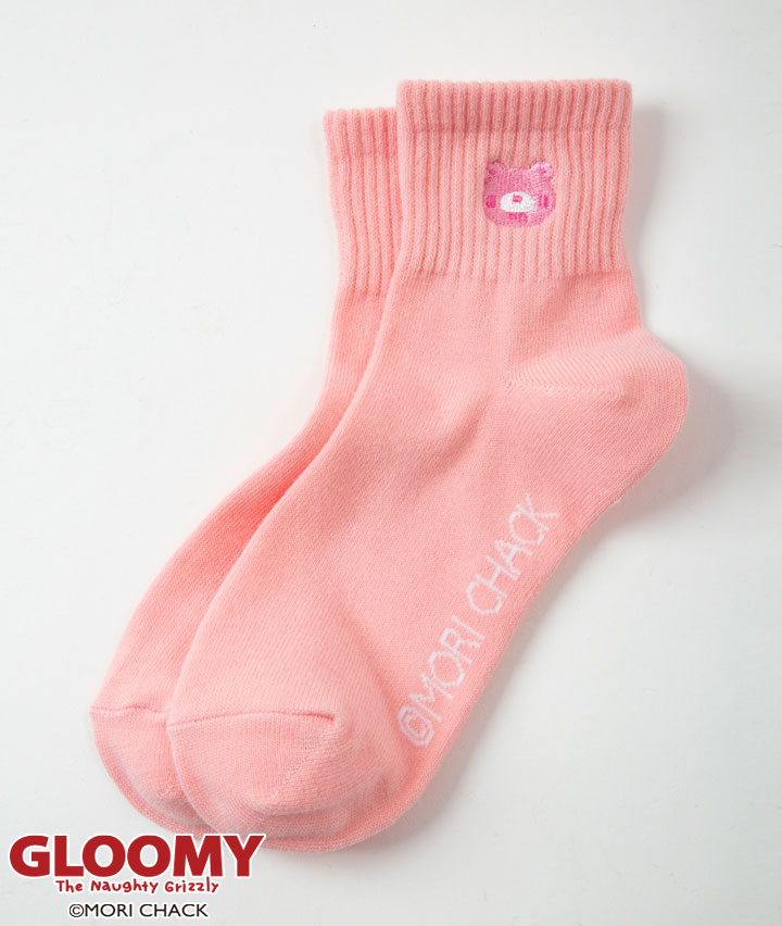 【グルーミー】刺繍クルーソックス