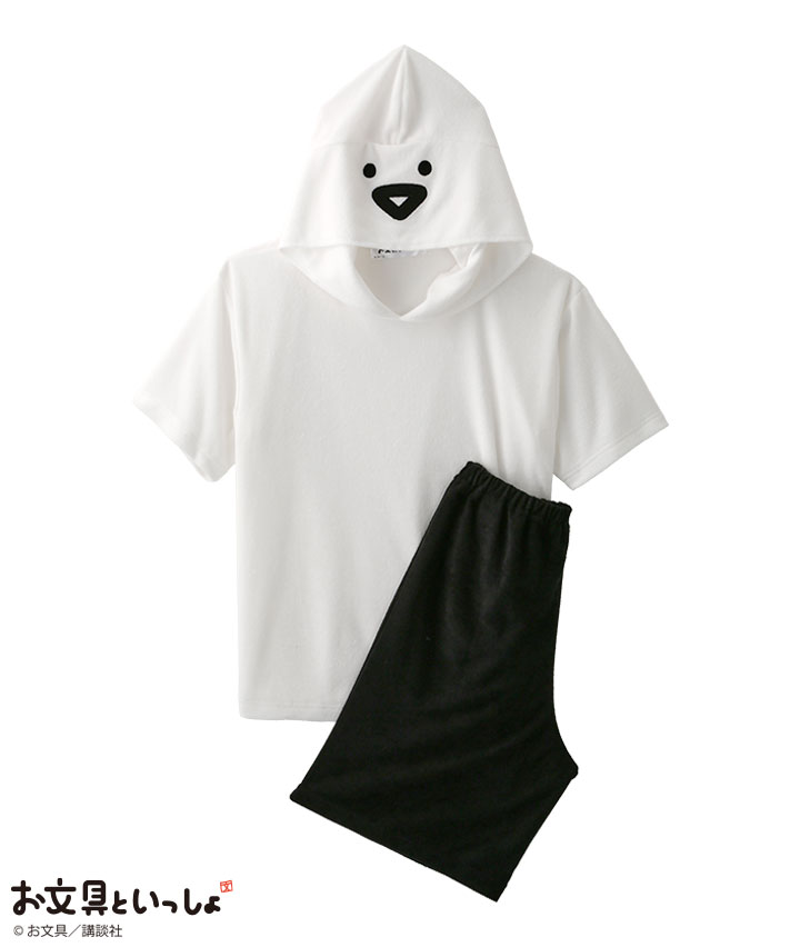 【お文具といっしょ】子供サイズ　男女兼用パーカールームウェア