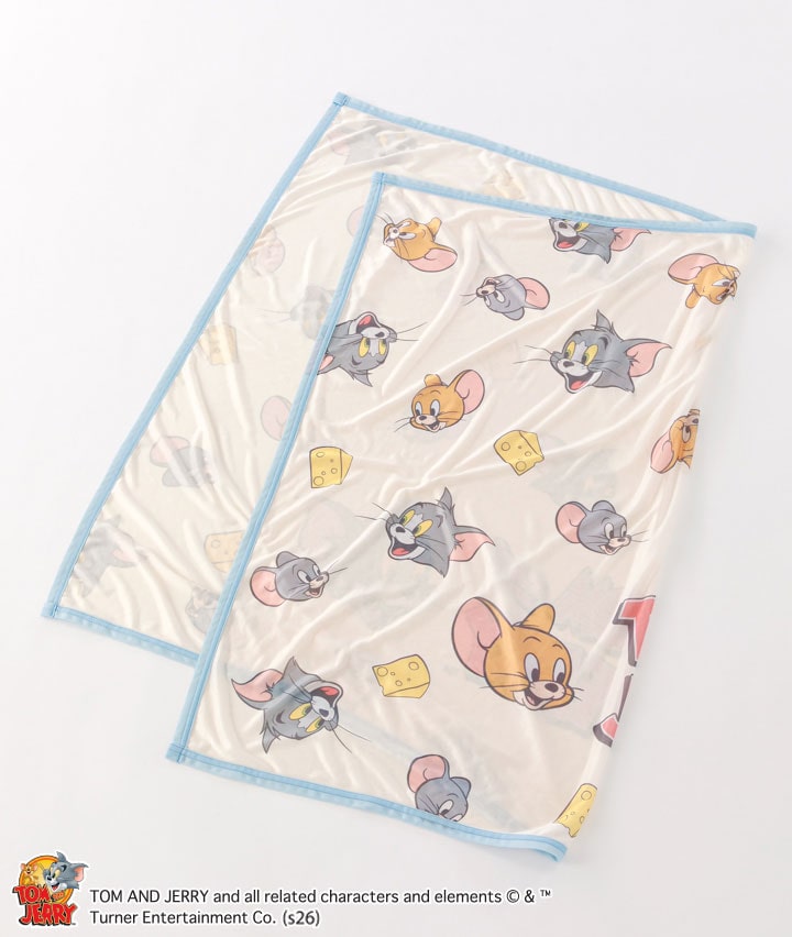 【トムとジェリー】　フェイスリラックス　冷感ハーフブランケット