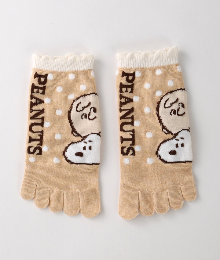 【ＰＥＡＮＵＴＳ】（スヌーピー）（１足物）５本指ソックス