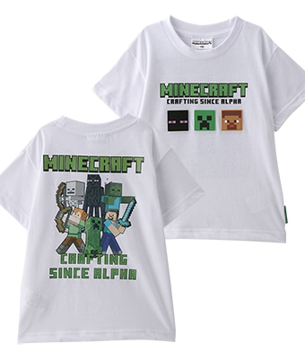 大人の上質  マインクラフト】半袖Tシャツ(110㎝ ホワイト): ベビー Tシャツ・アパレル