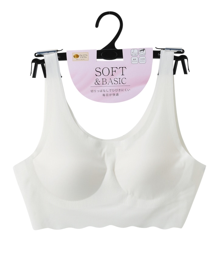 【ＳＯＦＴ＆ＢＡＳＩＣ】　（切りっぱなし）（ソフトタッチ）（転写プリント）（ひびきにくい）ハーフトップ