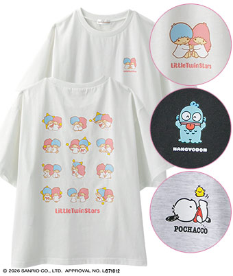 【サンリオキャラクターズ】バックプリントＴシャツ