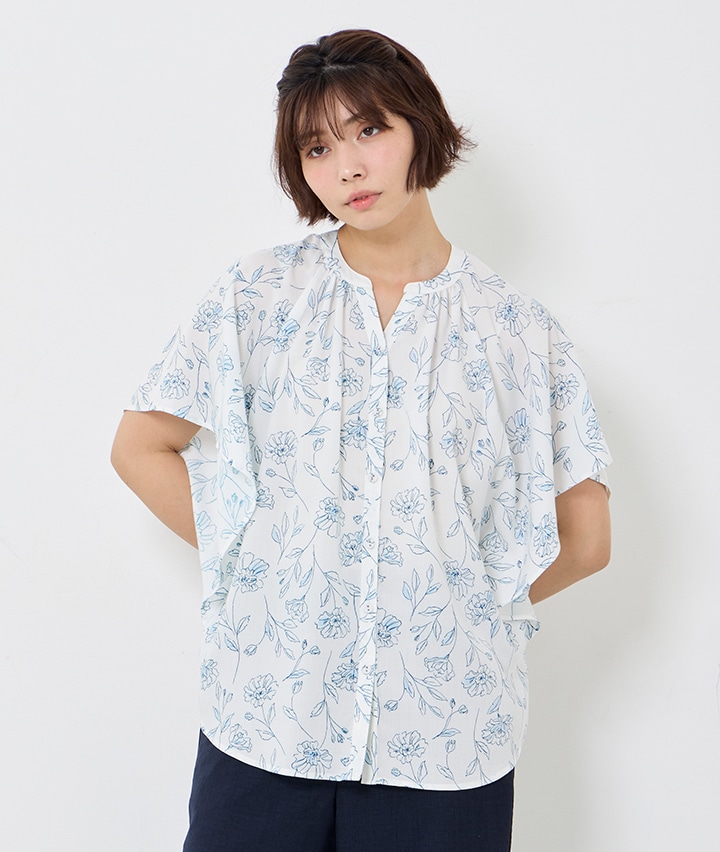 新品 PESERICO ペゼリコ レディース 半袖シャツ ホワイト size38