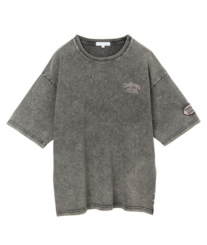 スノーウォッシュ加工ワッペン付きＴシャツ