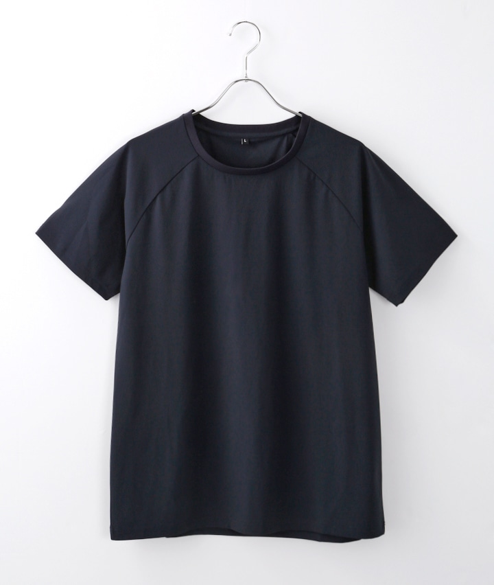 （冷感・ストレッチ・ＵＶカット）ナイロンストレッチラグランＴシャツ