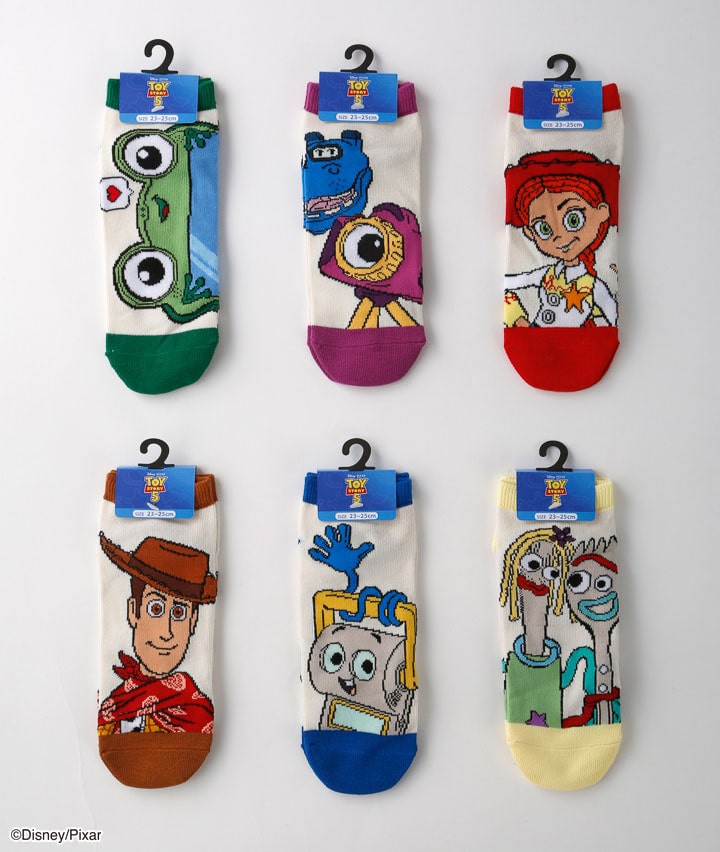 【Ｄｉｓｎｅｙ Ｐｉｘａｒ】（トイストーリー）（６足入り）ソックスパック