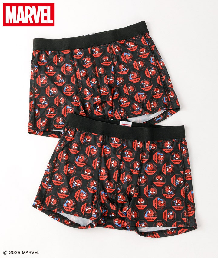 【ＭＡＲＶＥＬ】（スパイダーマン）（前閉じ）（２枚組）ボクサーブリーフ