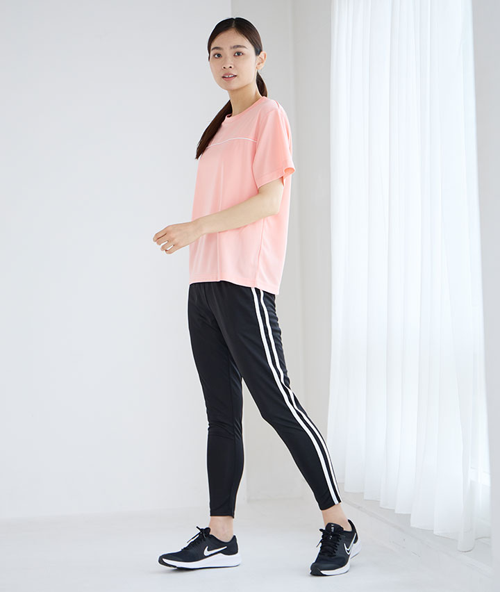 ライン入りロングパンツ