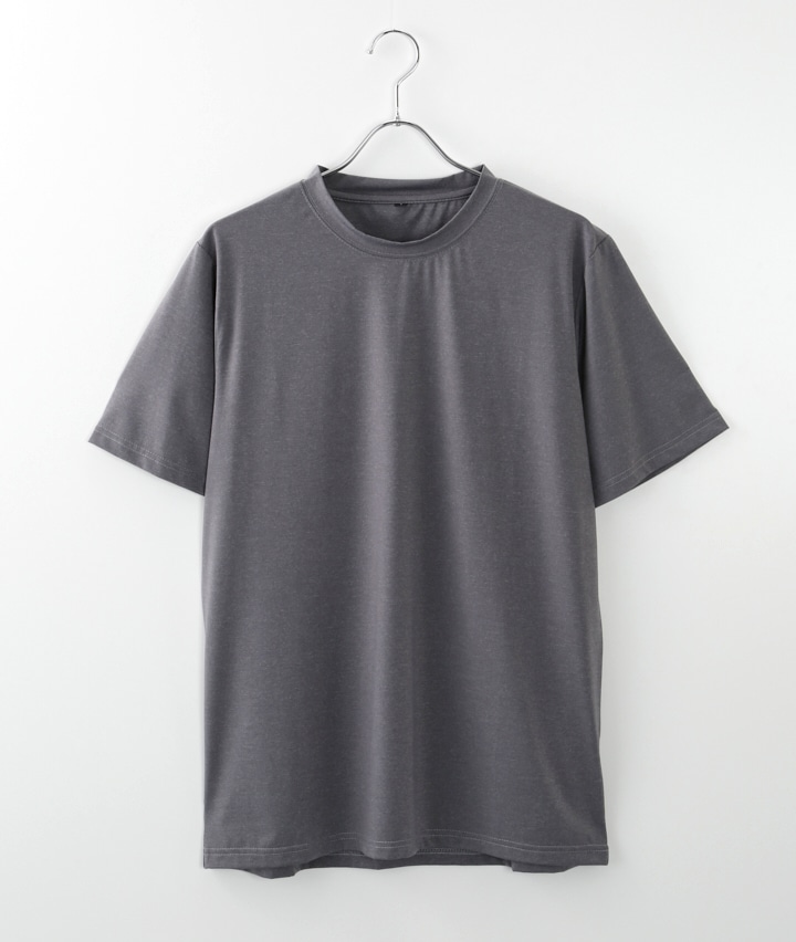 （接触冷感・ストレッチ）カチオン杢Ｔシャツ