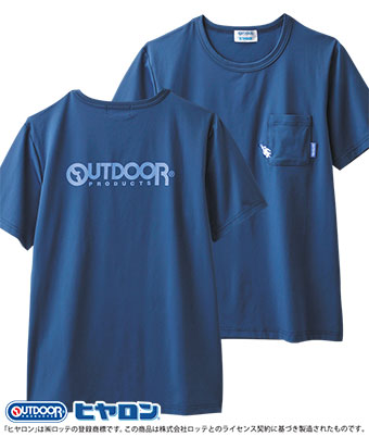 【ＯＵＴＤＯＯＲ ＰＲＯＤＵＤＴＳ】ヒヤロン×ＯＵＴＤＯＯＲ　ＰＲＯＤＵＣＴＳ　プリントＴシャツ