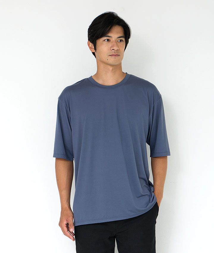 （ソフトタッチ・吸汗速乾・ストレッチ・ＵＶカット）オーバーサイズＴシャツ