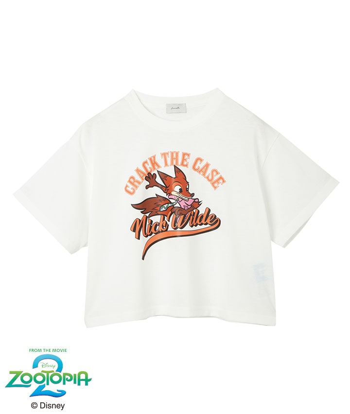 【Ｄｉｓｎｅｙ】（ニック・ワイルド）ショート丈プリントＴシャツ