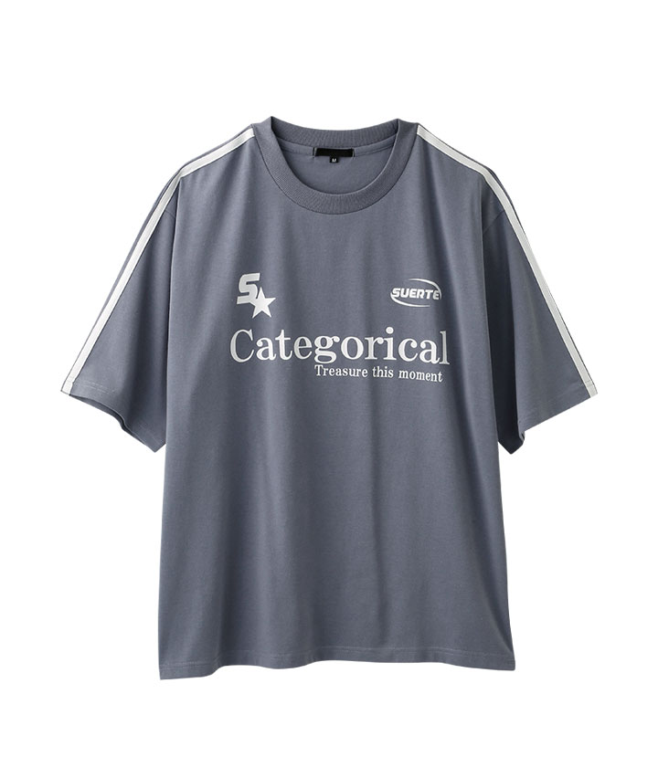 半袖袖ラインＴシャツ