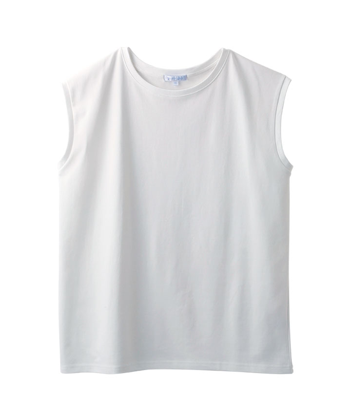 ＜接触冷感・速乾・ＵＶカット＞＜冷やし綿＞ノースリーブＴシャツ