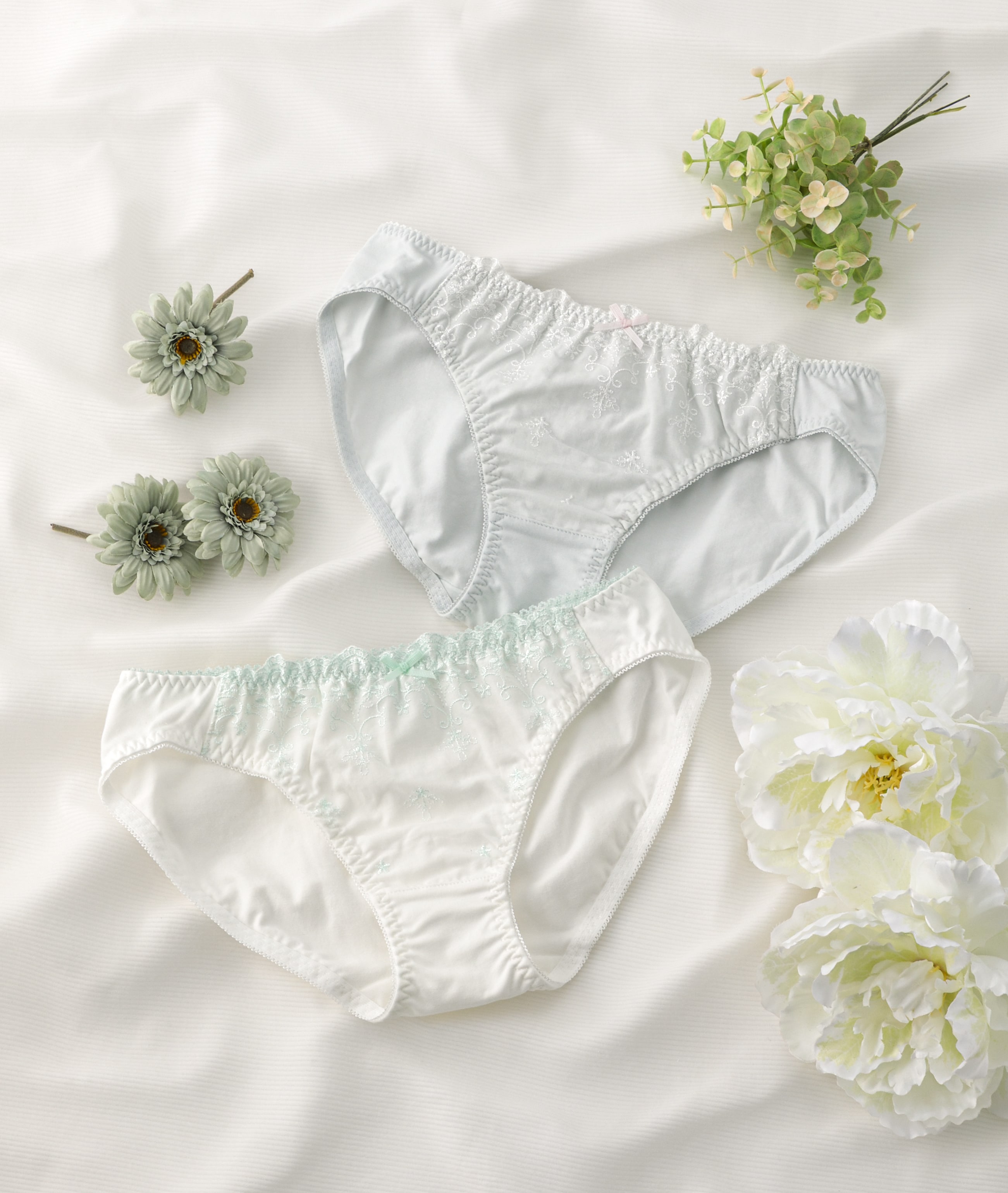 （ひまわりオイル加工）（コットンＭＩＸ）コットンレースショーツ