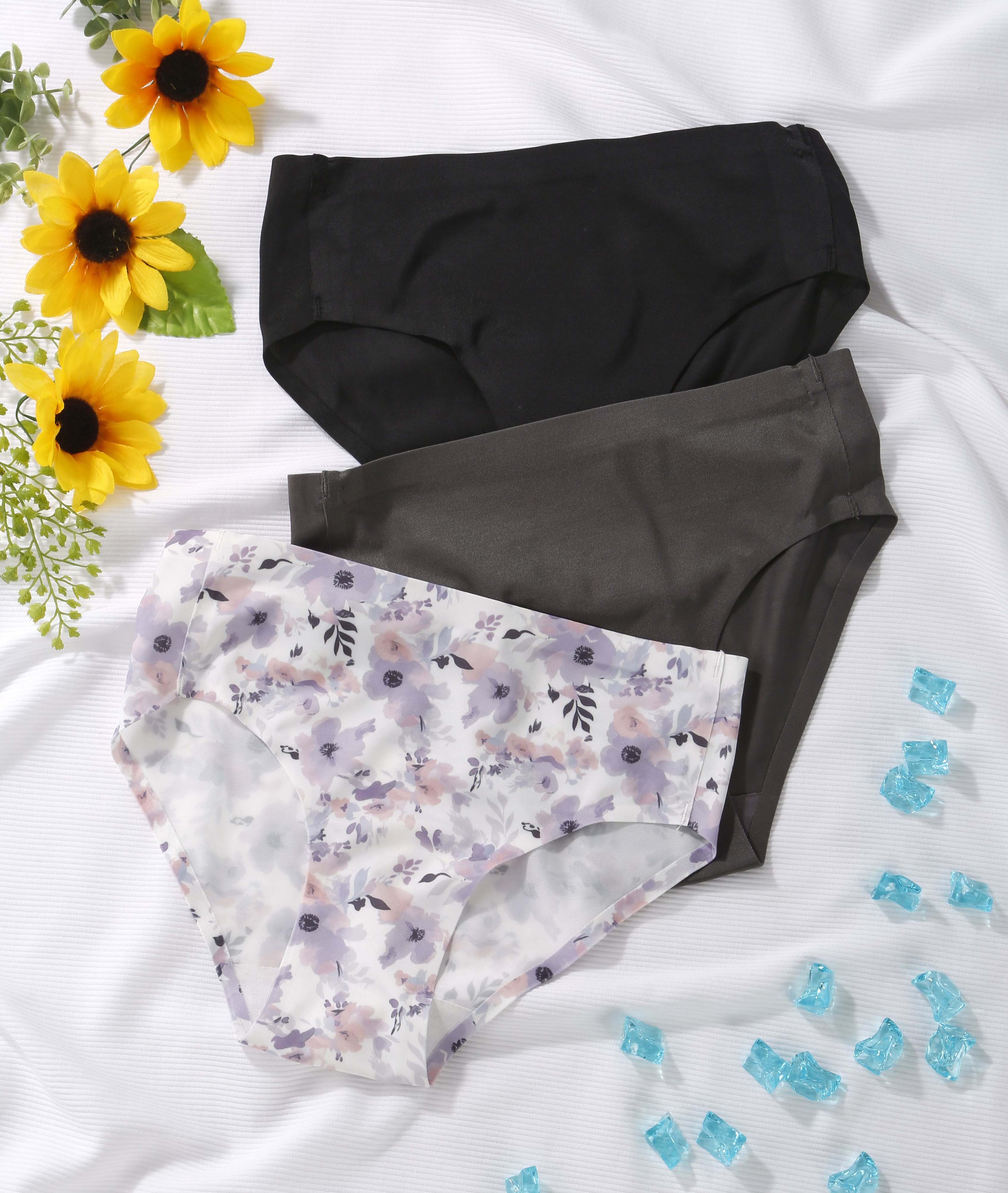 （リゾートコーディネイト）（圧着縫製）（３枚組）ショーツ