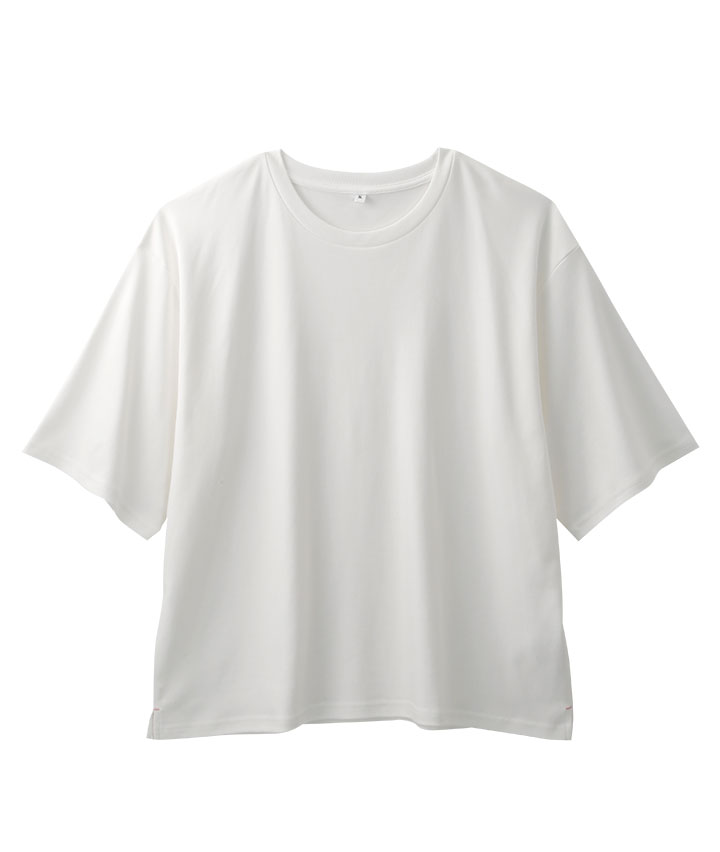 ひじまで隠れる透けにくいＴシャツ