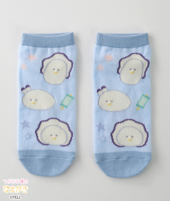 【つぶらな瞳】（すやすやべびー）（１足物）フロント柄ソックス