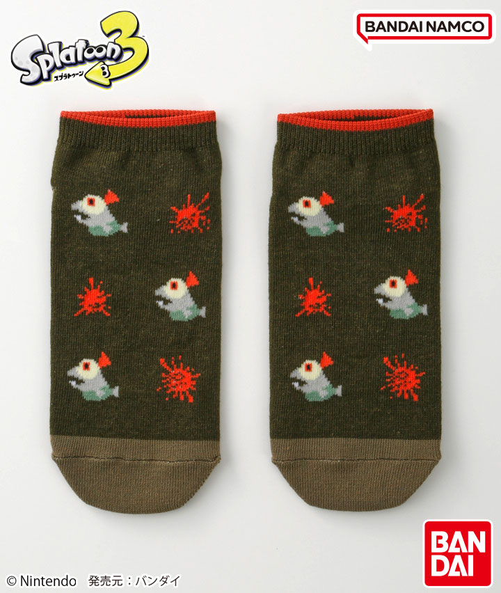 【スプラトゥーン３】（コジャケ）（１足物）フロント柄ソックス