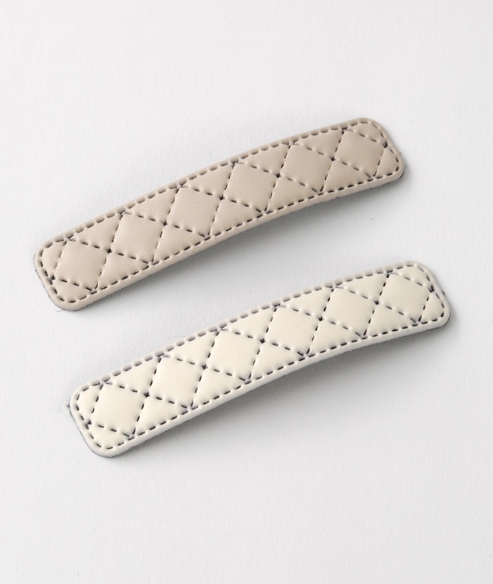 キルティングレザー風セットスリーピン