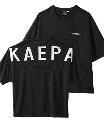 kaepa】バックロゴプリントTシャツ(Mサイズ ブラック