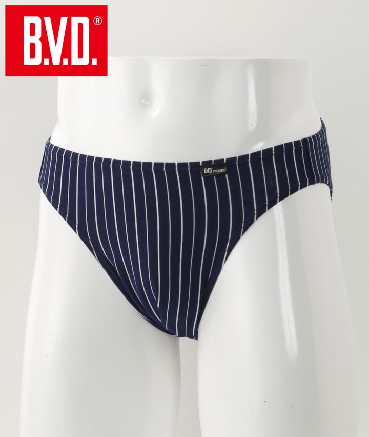 【ＢＶＤ】（縦縞柄）（綿混）（ストレッチ）メンズビキニ