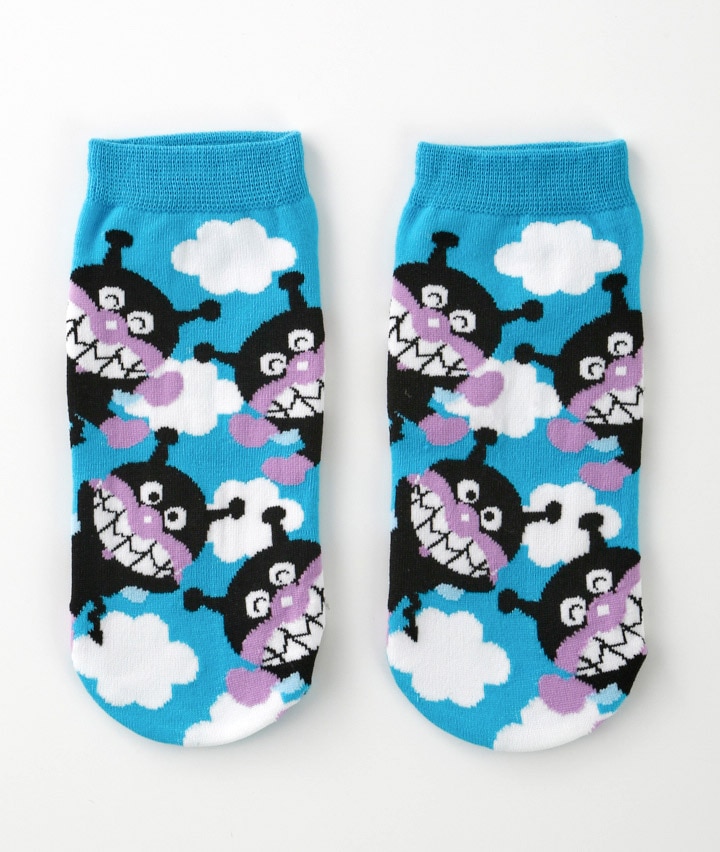 【それいけ！アンパンマン】（バイキンマン）（１足物）フロント柄ソックス