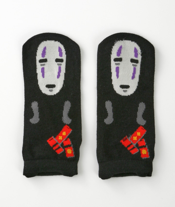 【千と千尋の神隠し】（カオナシ）（１足組）フロント柄ソックス