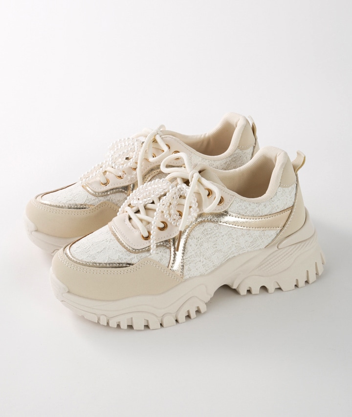 チャーム付厚底スニーカー