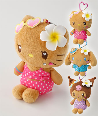 【サンリオキャラクターズ】ハートカラビナ付きぬいぐるみ風ポーチ